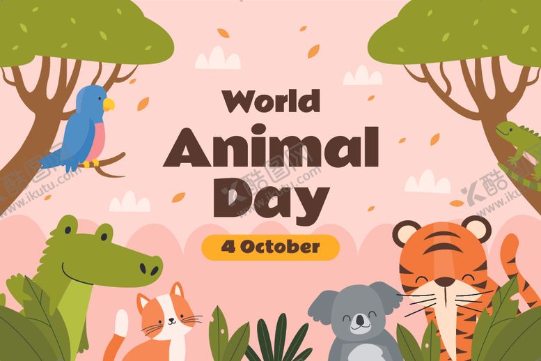 编号：53745711241246564057【酷图网】源文件下载-世界动物日主题插画
