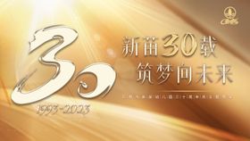 大气金色奢华30周年背景板