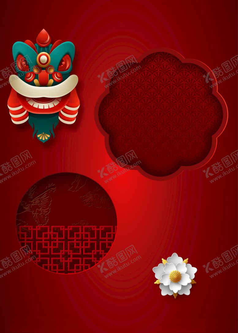 编号：47356509281959399648【酷图网】源文件下载-窗户新年元素