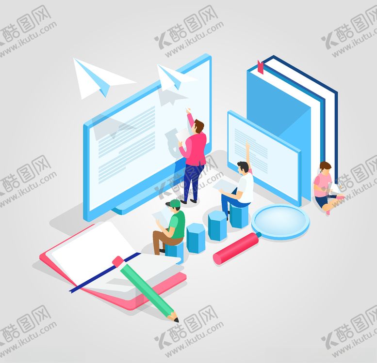 编号：64593705041045587509【酷图网】源文件下载-等距视角插画
