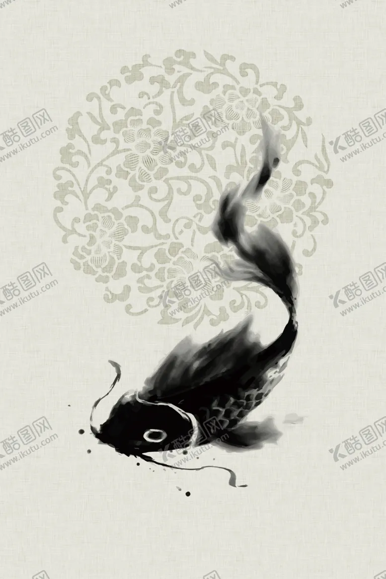 中国风水墨喜庆背景图片底纹楼宇新年