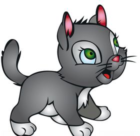 卡通小猫矢量图