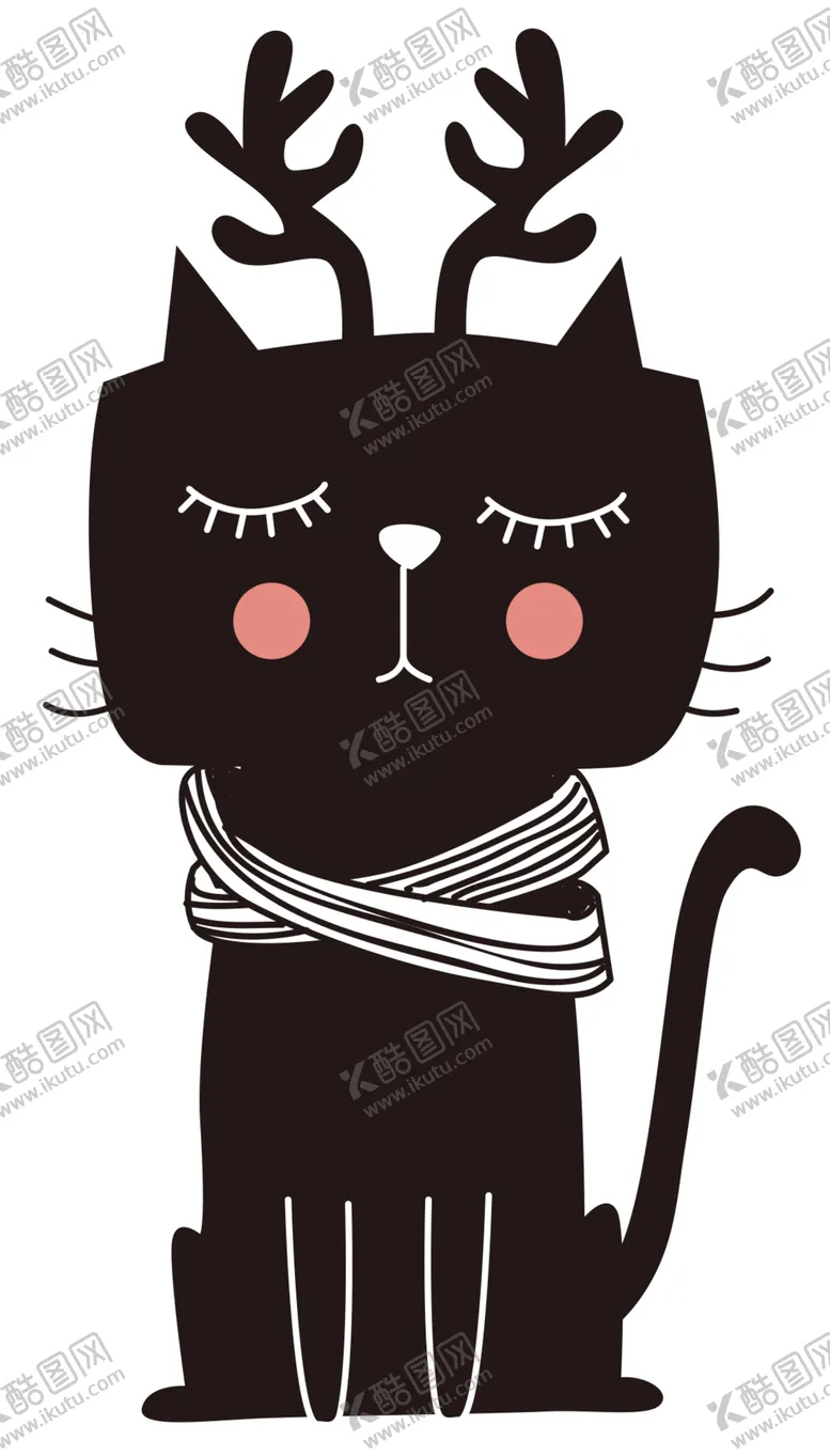 编号：49741101260045206708【酷图网】源文件下载-手绘卡通猫图片 
