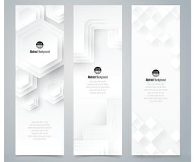 简约白色几何风格宣传海报
