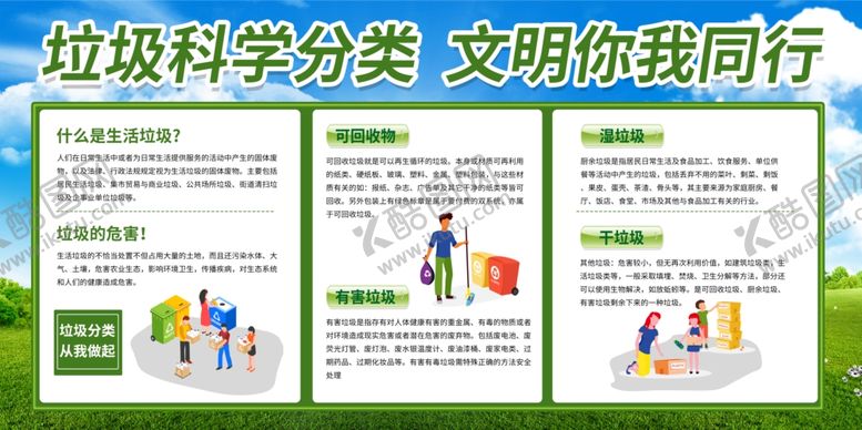 编号：44571709292121134445【酷图网】源文件下载-垃圾分类公益活动海报素材