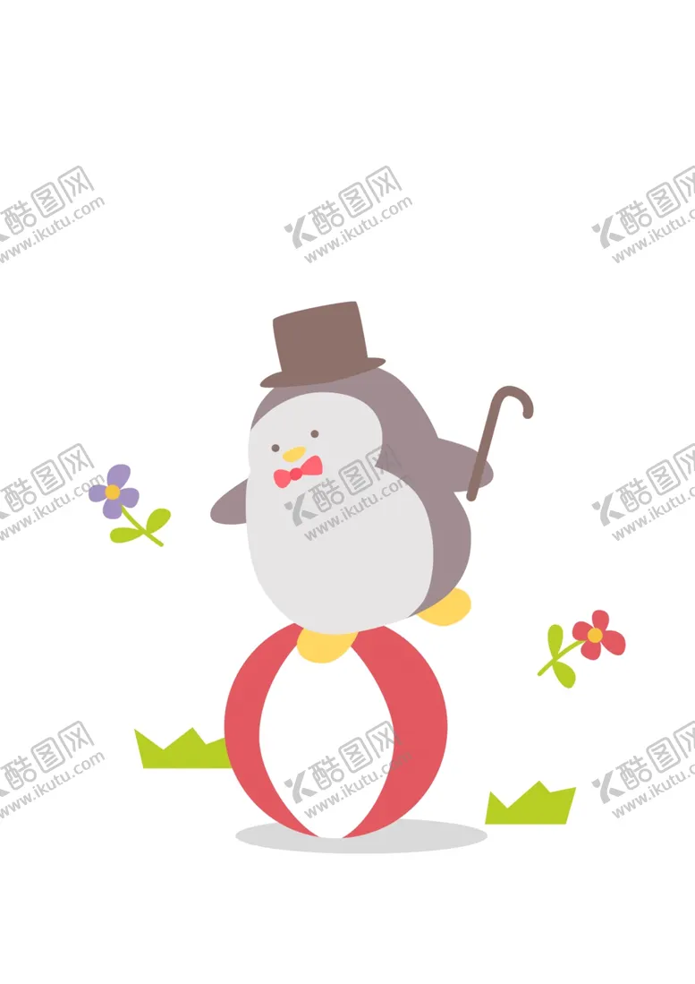 编号：30849307020154526998【酷图网】源文件下载-卡通动物可爱企鹅手绘