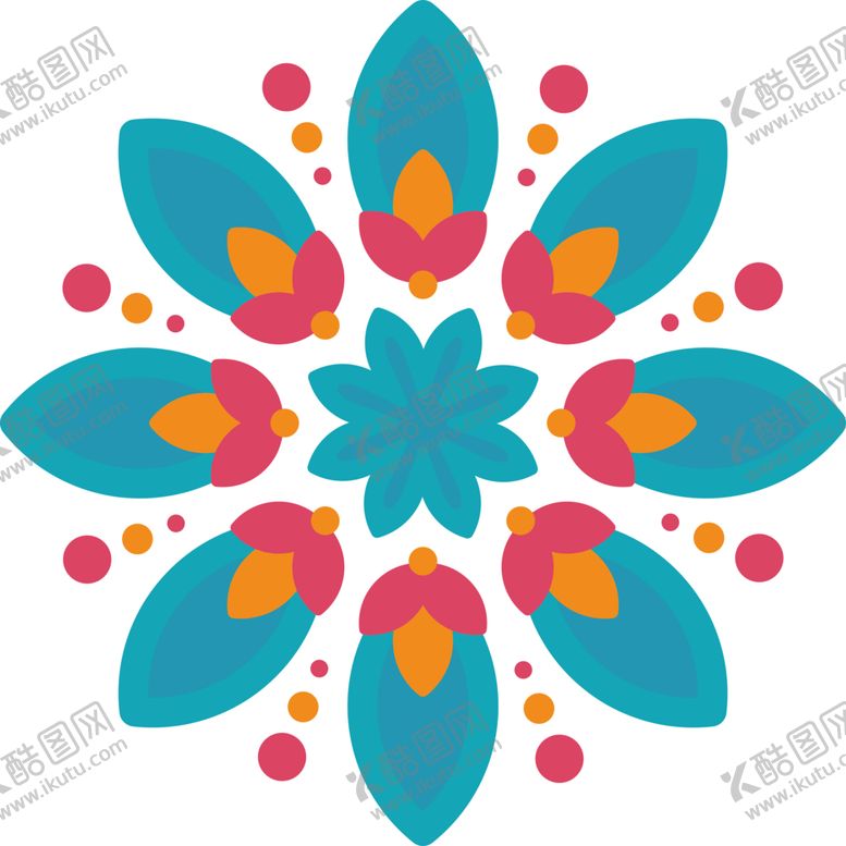 编号：17741601131409229543【酷图网】源文件下载-彩色复古花纹
