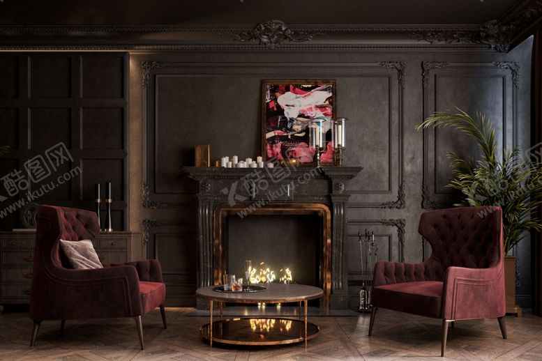 编号：90586409171739595217【酷图网】源文件下载-卧室客厅厨房书房效果图