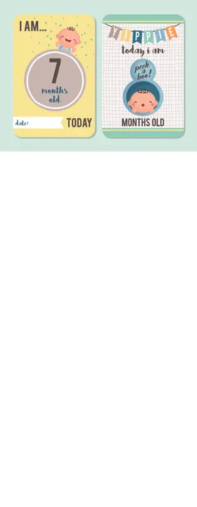宝宝7个月成长记录卡片