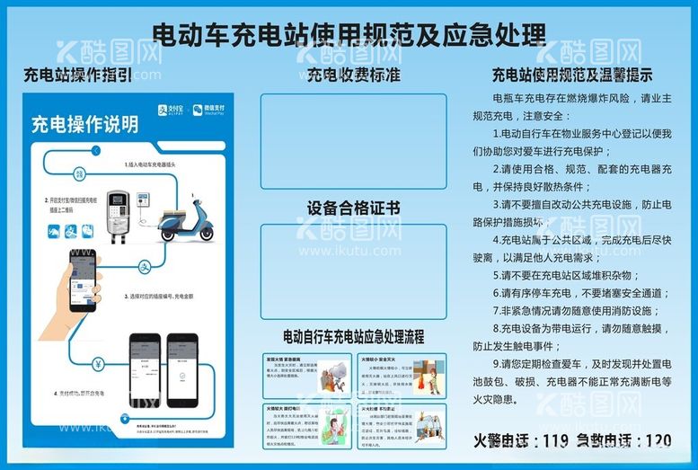 编号：97461712220253582093【酷图网】源文件下载-电动车充电站使用规范及应急处理