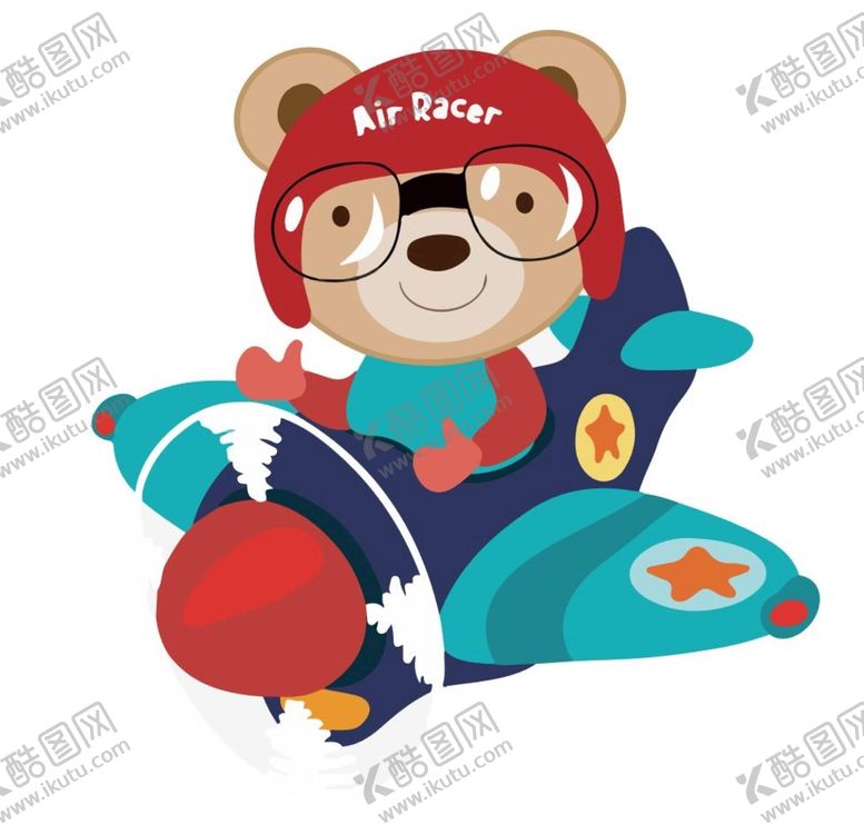 编号：86735209291044158792【酷图网】源文件下载-飞机熊 