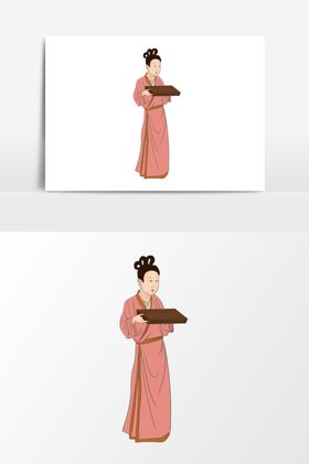 淡彩国画人物