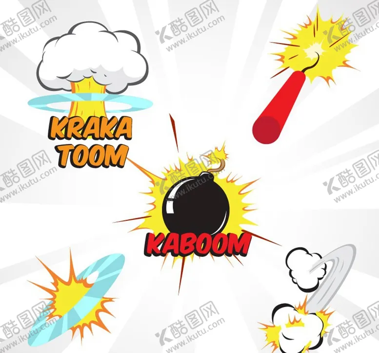 编号：75246909180622119135【酷图网】源文件下载-漫画爆炸背景