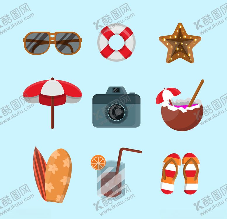 编号：44580210221311065580【酷图网】源文件下载-夏日元素