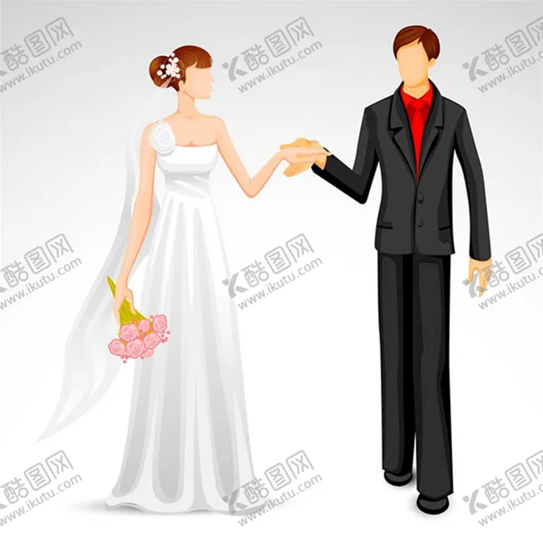 编号：25960709291339586471【酷图网】源文件下载-手牵手的新郎新娘