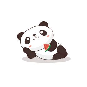 卡通熊猫T恤图案凯爱简笔画宝宝