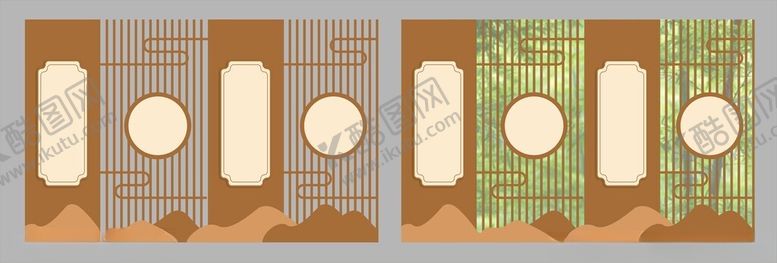 编号：44685302070041133251【酷图网】源文件下载-廉洁山水橱窗