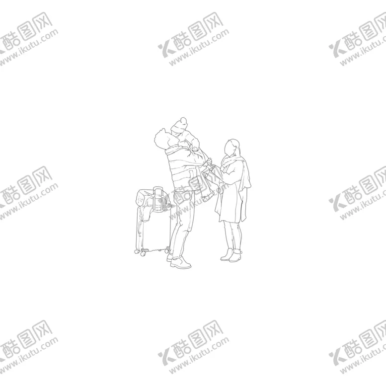 编号：56996606270344008262【酷图网】源文件下载-亲子线稿