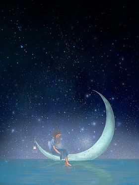 仲夏夜插画已合层PSD仅调色