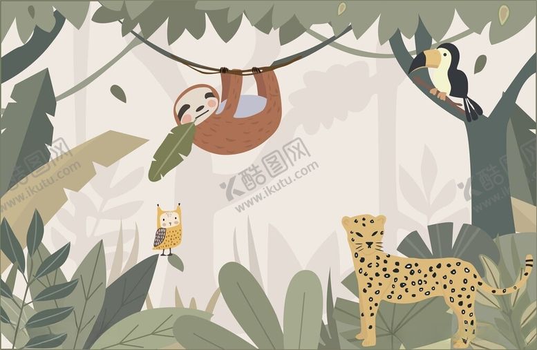 编号：13281112110043166437【酷图网】源文件下载-动物插画