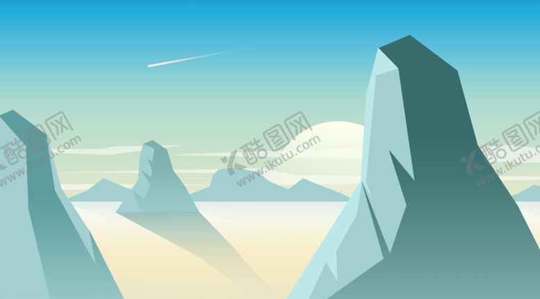 编号：76382605010339304328【酷图网】源文件下载-山插画