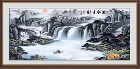 流水生财办公室装饰画