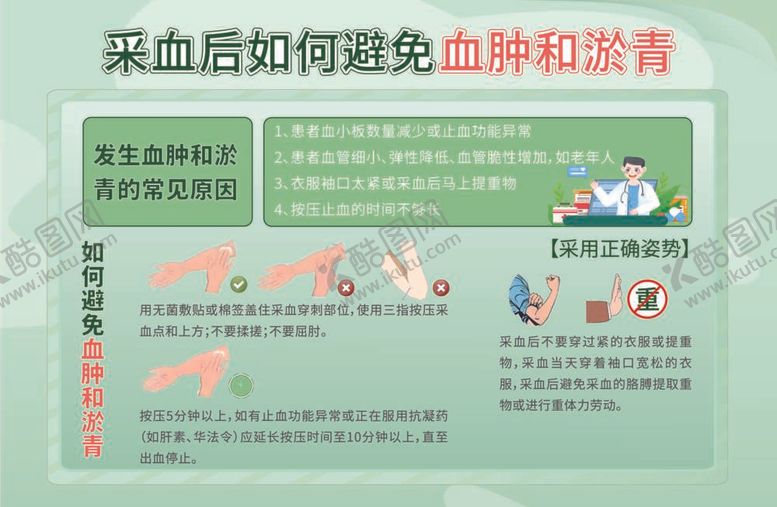 编号：65937812050615157921【酷图网】源文件下载-采血后如何避免血肿和淤青