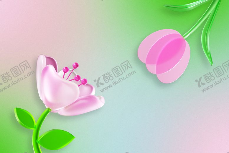 编号：79342010030746496985【酷图网】源文件下载-渐变透明玻璃花朵背景