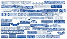 花纹花边传统图案装饰雕花