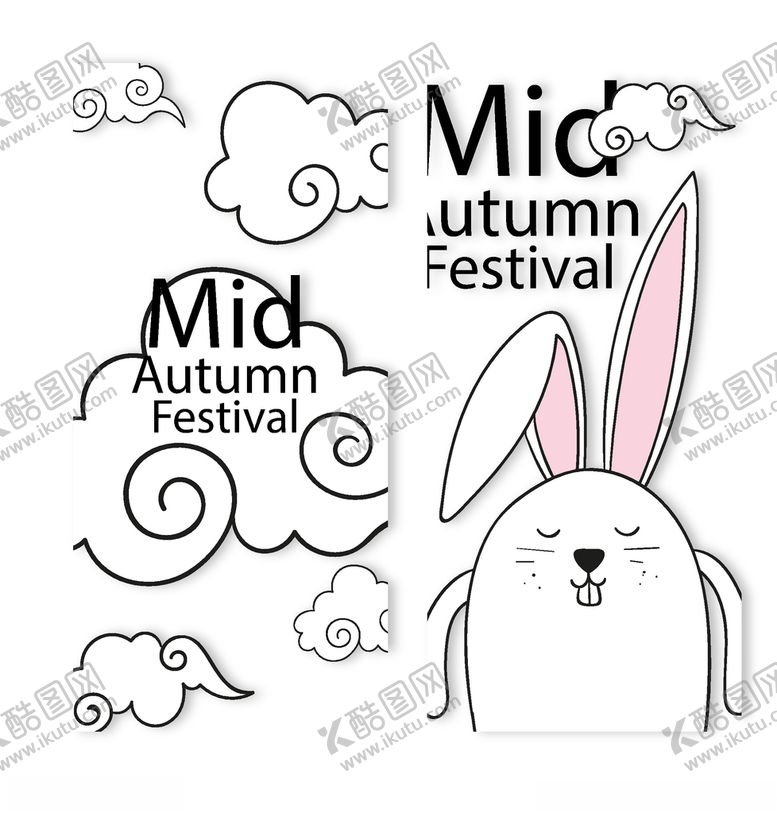 编号：12609109200008592568【酷图网】源文件下载-兔子矢量图