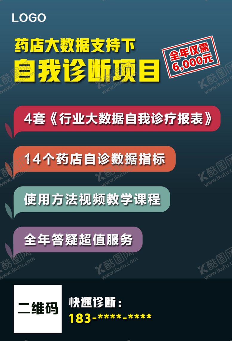 编号：38398610291209587925【酷图网】源文件下载-药店数据分析产品服务介绍海报