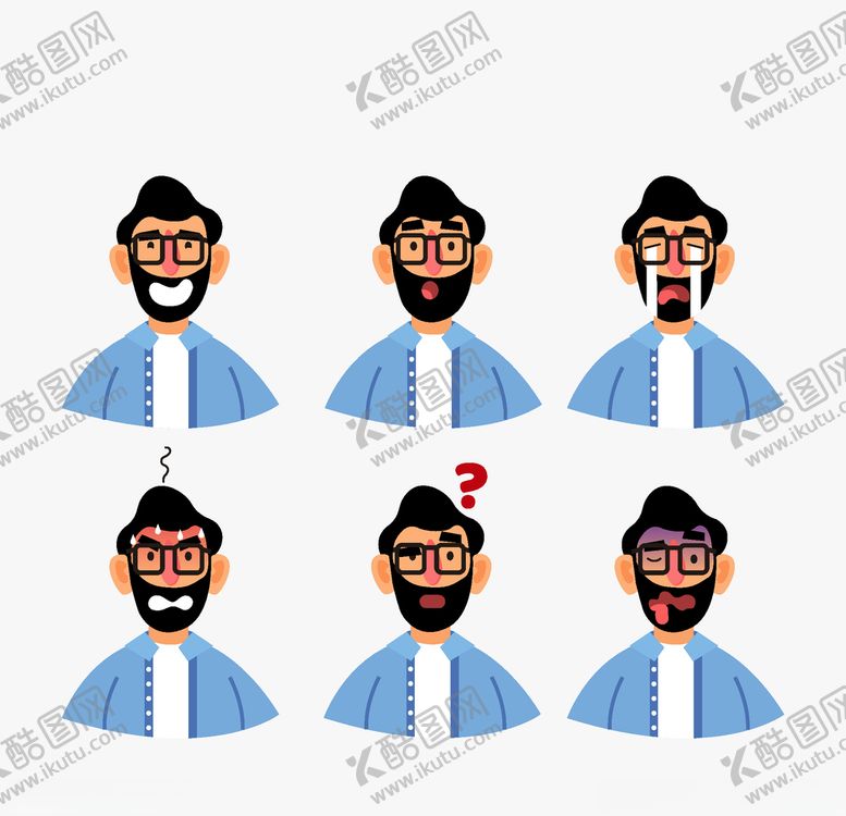 编号：15889406270641209530【酷图网】源文件下载-不同表情