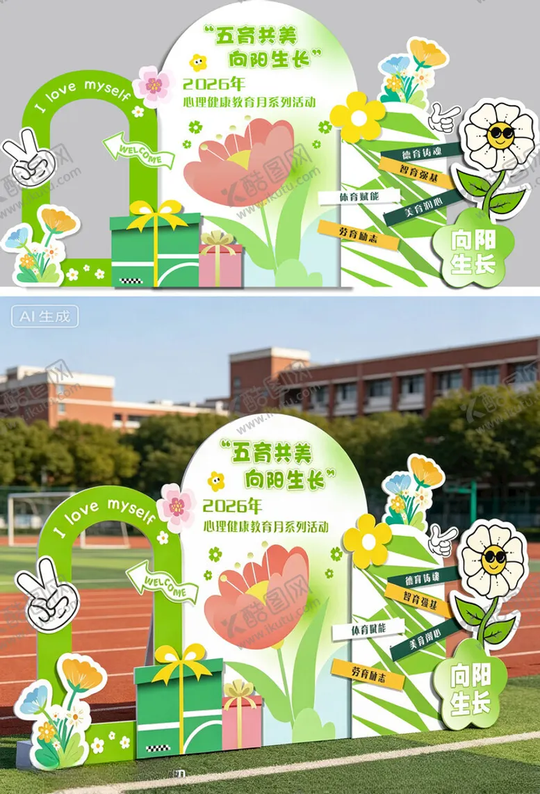 编号：22371005250046504019【酷图网】源文件下载-校园主题创意美陈布置打卡照片