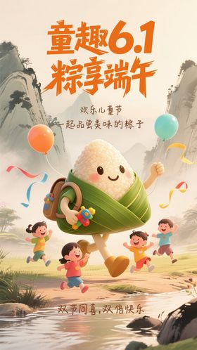 童趣粽享端午海报