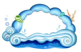 海浪边框背景