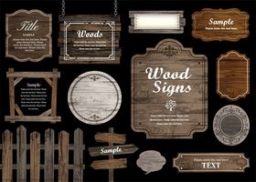 复古木质标签设计展示