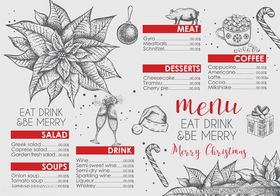 复古风手绘菜单设计图