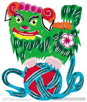 狮子水彩画