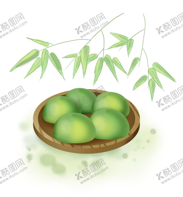 编号：50619610280202374114【酷图网】源文件下载-清明青团素材