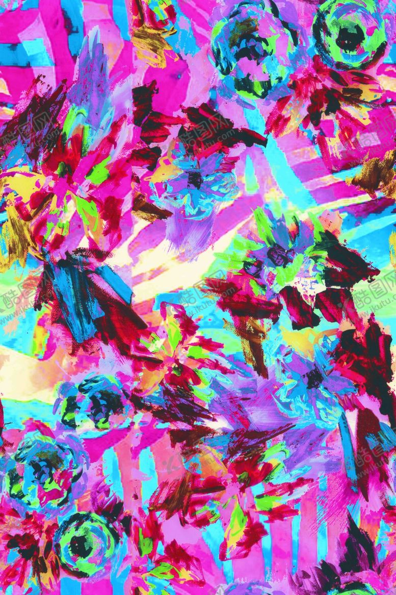 编号：33919209190259221739【酷图网】源文件下载-红红火火彩条花