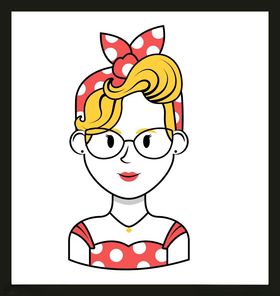 手绘女孩女人