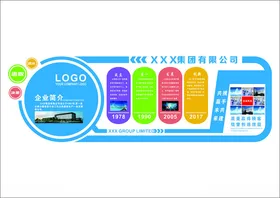 企业文化墙背景标语员工风采