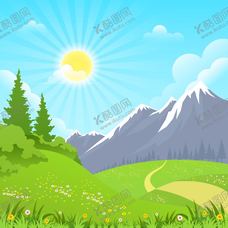 编号：98132609141332398459【酷图网】源文件下载-矢量春天背景