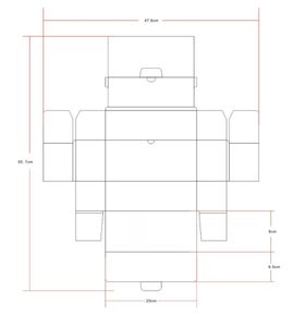 包装盒刀模图片 一直成型翻盖盒