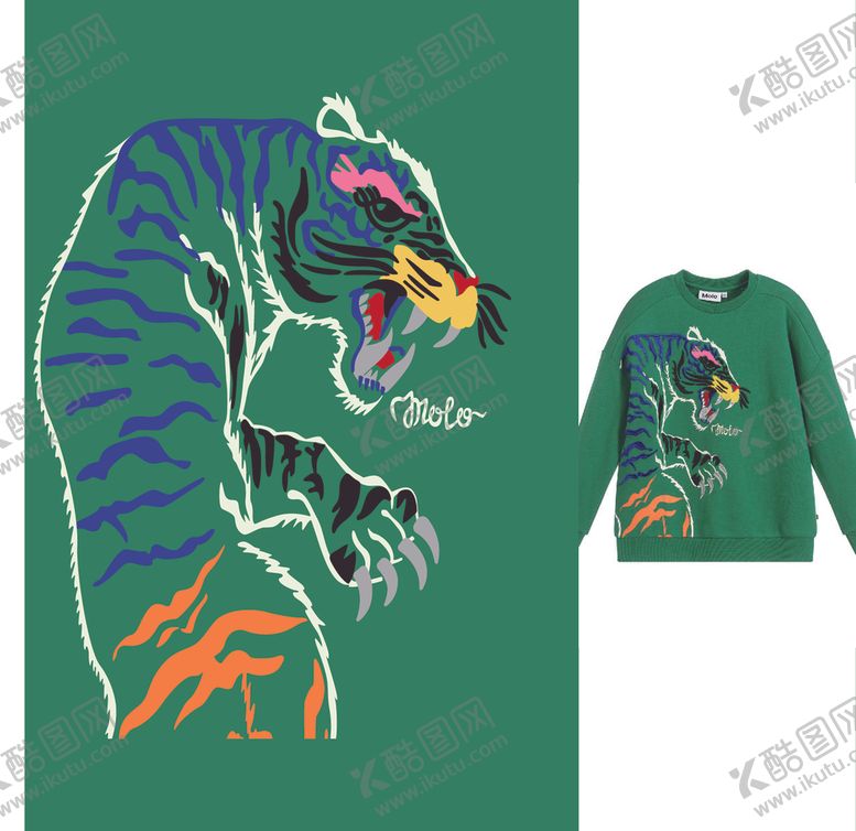 编号：36729910040055055975【酷图网】源文件下载-大牌老虎图案