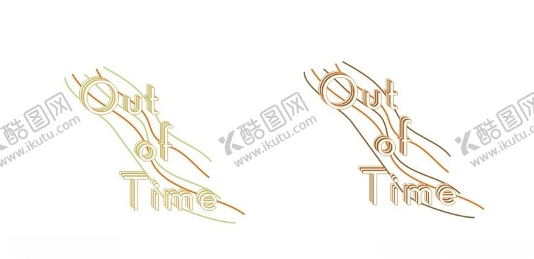 编号：91102710291057229532【酷图网】源文件下载-outoftime英文设计时间