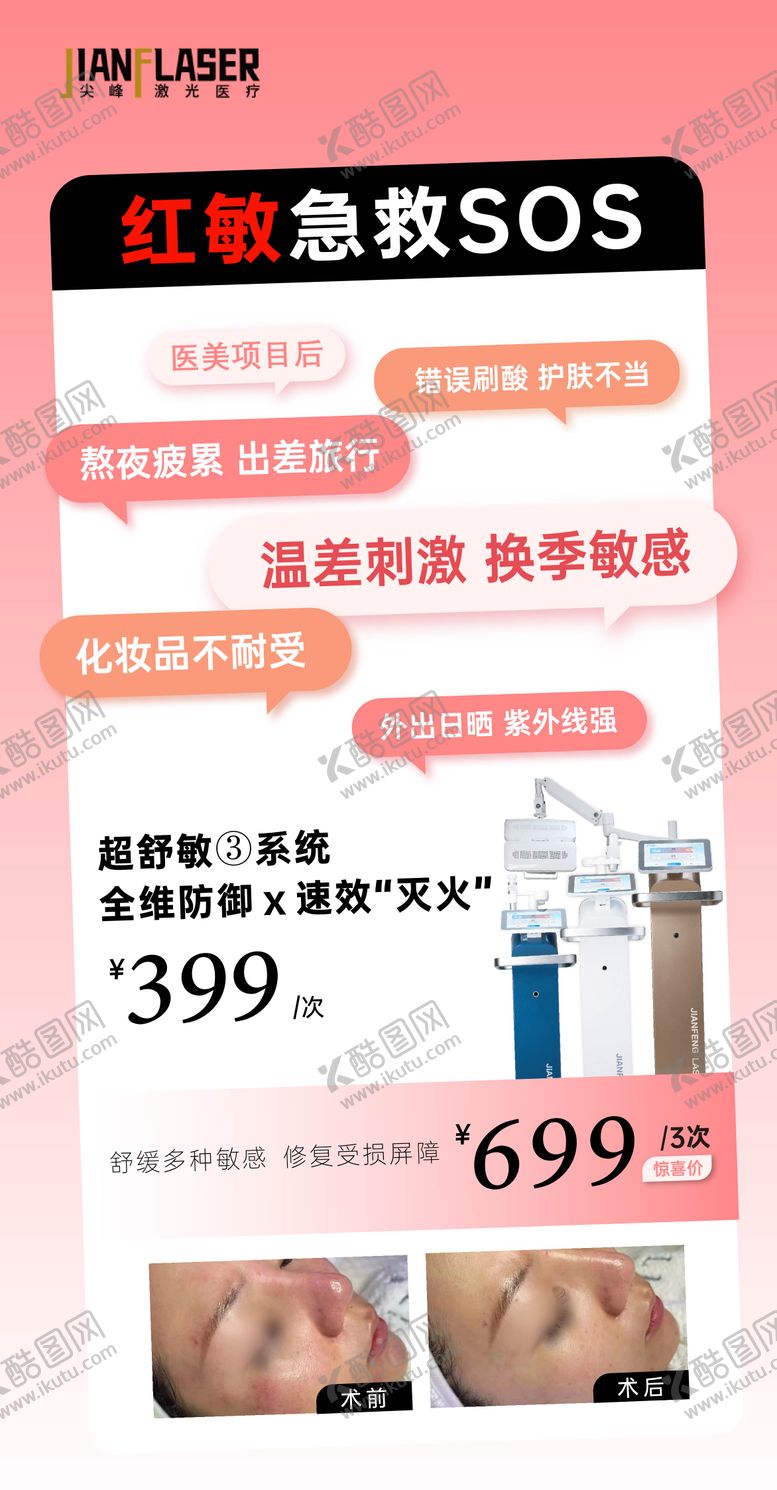 编号：71808009220521018507【酷图网】源文件下载-尖峰超舒敏产品海报