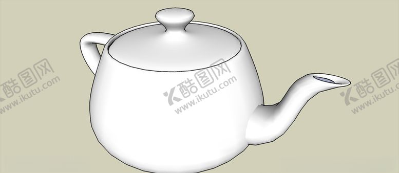 编号：91350009250210383937【酷图网】源文件下载-白瓷茶壶模型