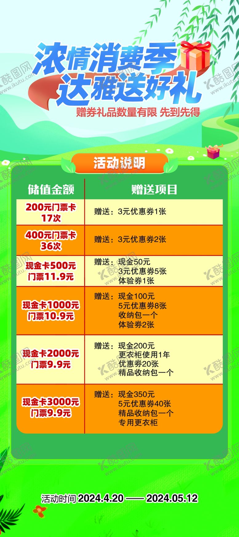 编号：12271702171549315200【酷图网】源文件下载-套餐充值活动展架海报