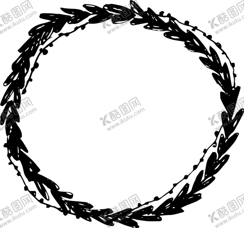 编号：75036510190106315125【酷图网】源文件下载-手绘花环边框